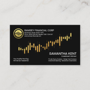 Carte De Visite Gold Stock Exchange Graph Consultant financier