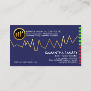 Carte De Visite Gold Stock Graph Conseiller en placement financier