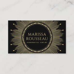 Carte De Visite Gold Sunburst Celestial Jewelry Designer Business