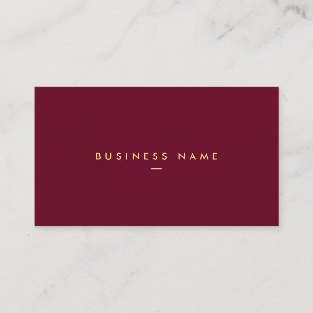 Carte De Visite Gold Text Elegant Modern Simple Template (Devant)