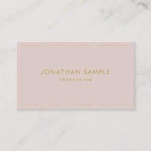 Carte De Visite Gold Text Modern Elegant Simple Design Modèle