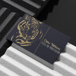 Carte De Visite Gold Tiger noir Design
