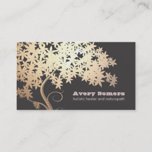 Carte De Visite Gold Tree Holistic Health Healer