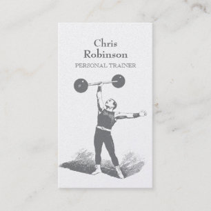 Carte de visite Gold Vintage Personal Trainer