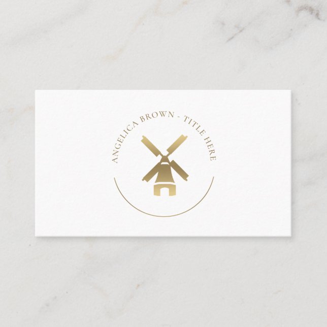 Carte de visite Gold Windmill (Devant)