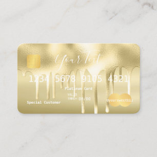 Carte De Visite Gold Your Text (maquillage) Crédit pour la perche