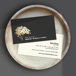 Carte De Visite Gold Zen Tree Santé holistique et alternative
