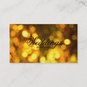 Carte De Visite Golden Bokeh