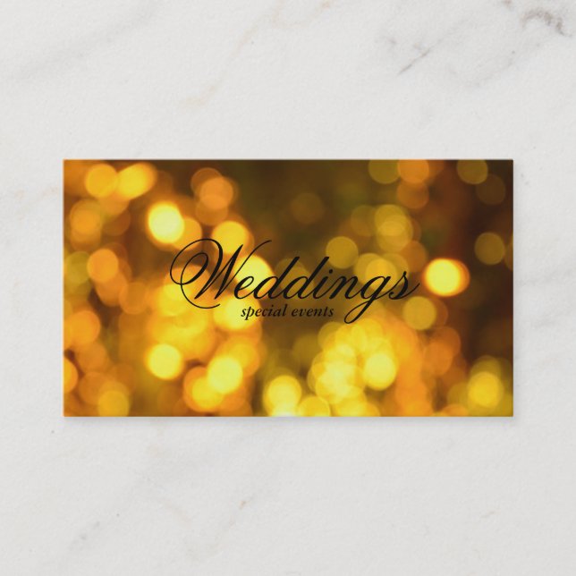 Carte De Visite Golden Bokeh (Devant)