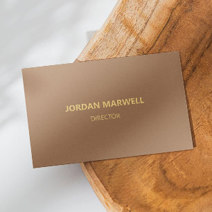 Carte De Visite Golden Brown moderne minimaliste professionnel