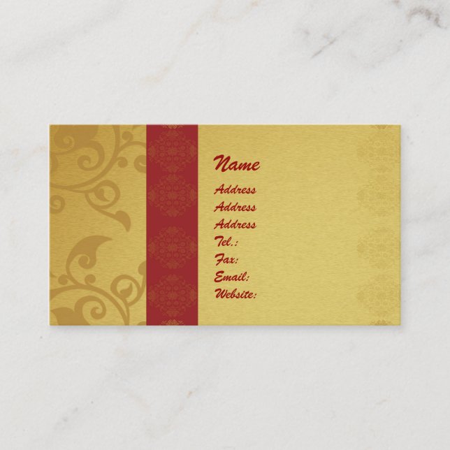 Carte De Visite Golden business card 2 sided printed (Devant)