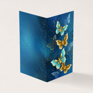 Carte De Visite Golden butterflies