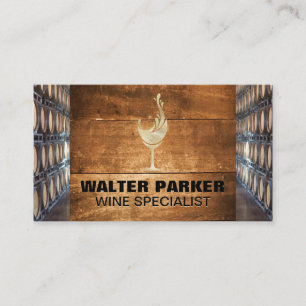 Carte De Visite Golden Chalice Vin Splash   Barils à vin