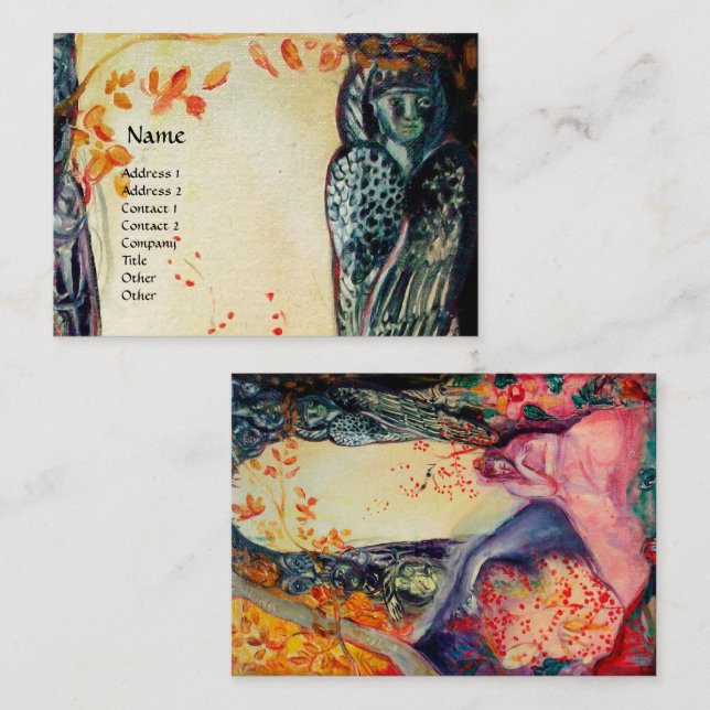 Carte De Visite GOLDEN DREAM Yoga Instructeur, Méditation, Jardin  (Devant / Derrière)