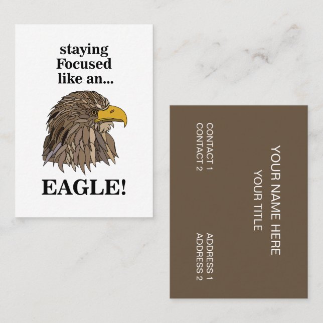 Carte De Visite Golden Eagle Head (Devant / Derrière)