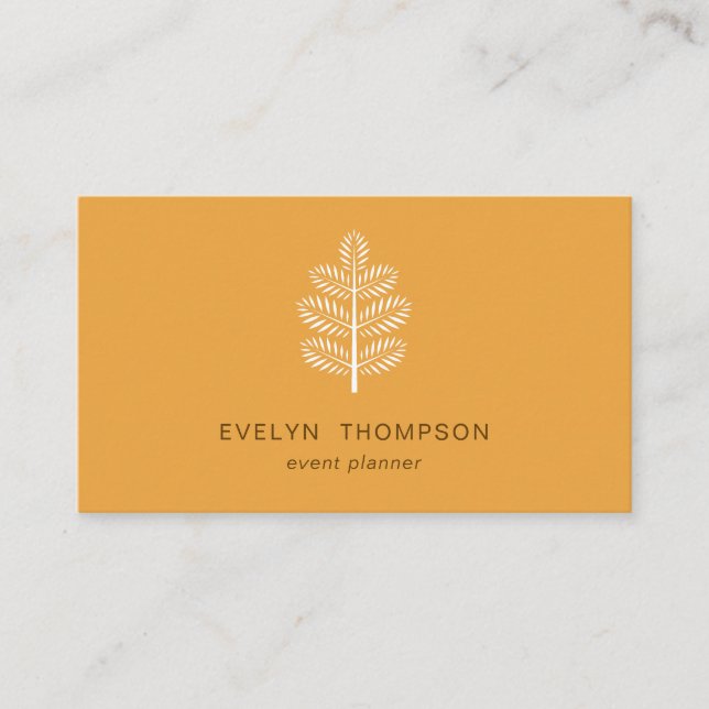 Carte De Visite Golden Elegant Chic Botanique Tropical Branche (Devant)