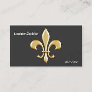 Carte De Visite Golden Fleur De Lis