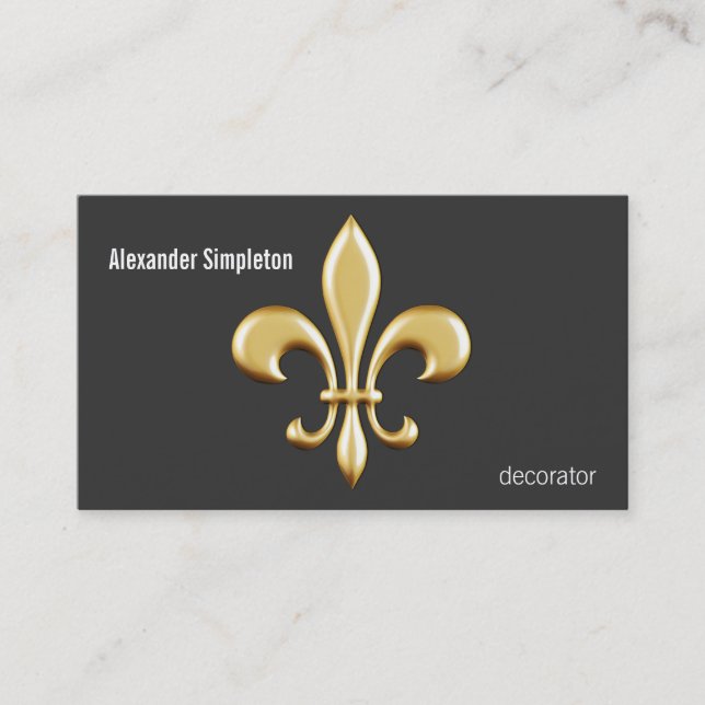 Carte De Visite Golden Fleur De Lis (Devant)