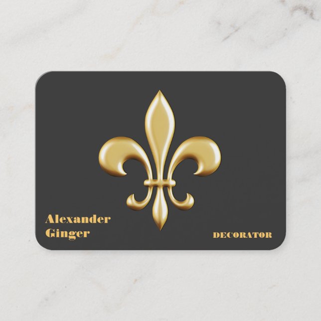 Carte De Visite Golden Fleur De Lis (Devant)