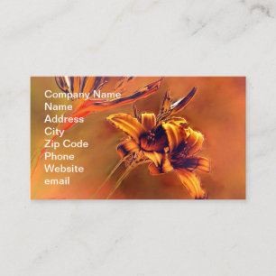 Carte De Visite Golden Lilies