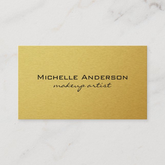 Carte De Visite Golden minimaliste (Devant)
