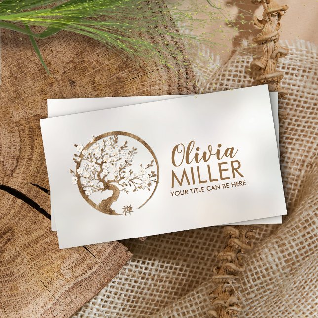 Carte De Visite Golden Sakura Tree - Pearl Blossom (Créateur téléchargé)