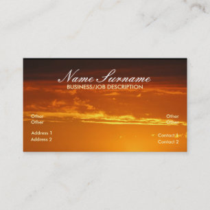 Carte de visite Golden Skies