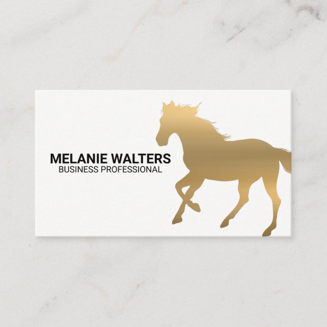 Carte De Visite Golden Stallion en marche (Devant)