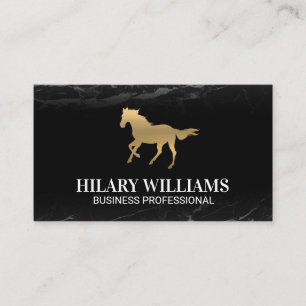 Carte De Visite Golden Stallion   Marbre noir