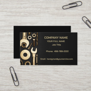 Carte De Visite Golden Tools Handyman