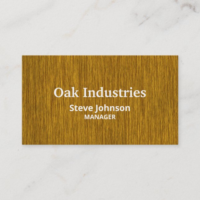 Carte De Visite Golden Wograin Look Professionnel (Devant)