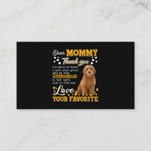 Carte De Visite Goldendoodle Cher Merci Maman Pour Être Ma Maman