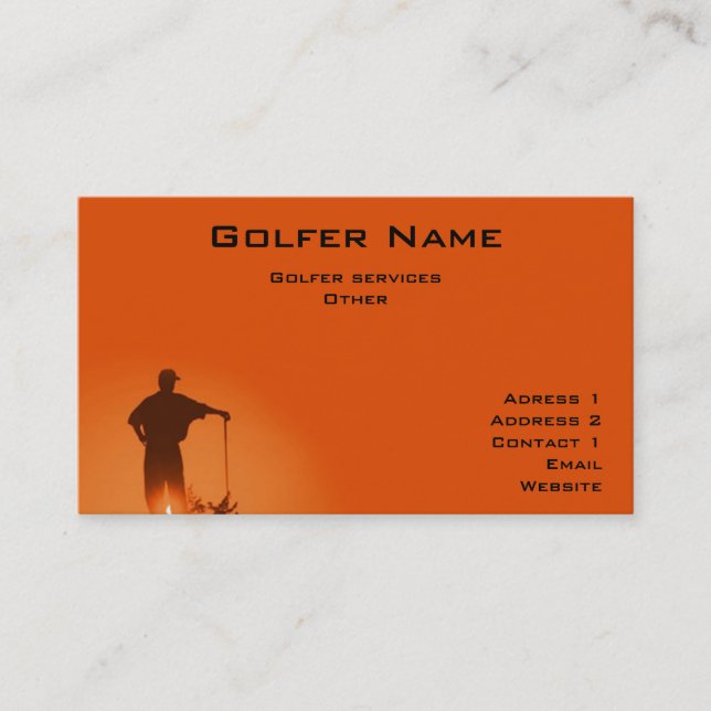 Carte de visite golf (Devant)