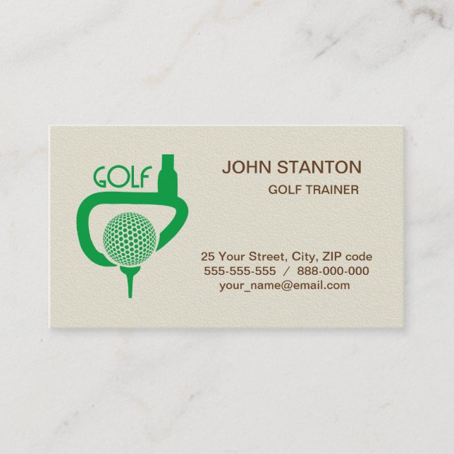 Carte De Visite Golf (Devant)