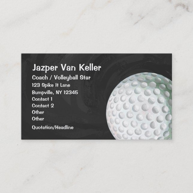 Carte De Visite Golf Ball Art (Devant)