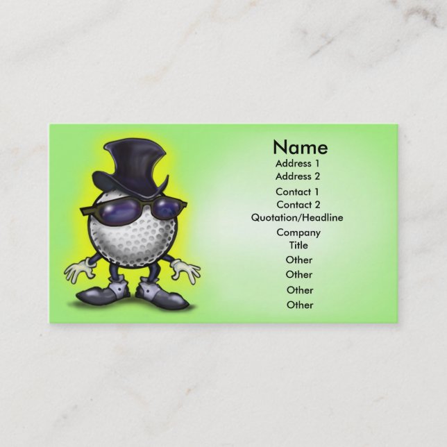 Carte De Visite Golf classique (Devant)