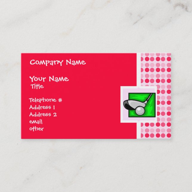 Carte De Visite Golf de Cute (Devant)