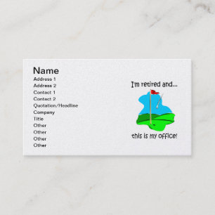 Carte De Visite golf et retraite