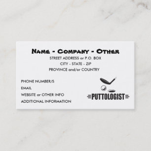 Carte De Visite Golf Funny sur mesure