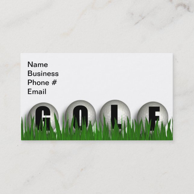 Carte De Visite Golf Green Business (Dos)