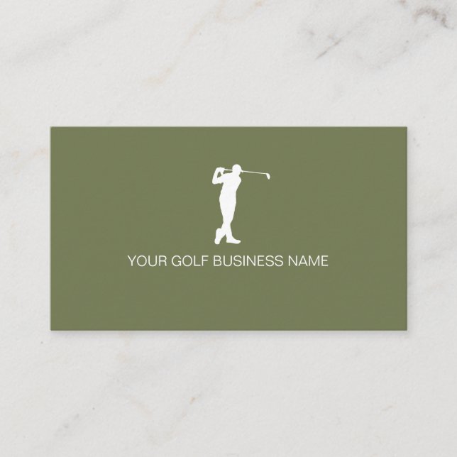 Carte De Visite Golf professionnel moderne personnalisé (Devant)