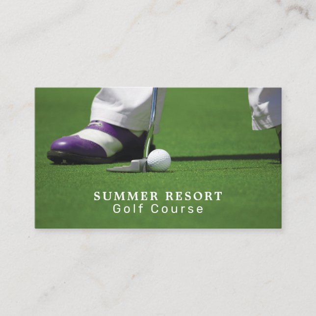 Carte De Visite Golf Putt, Golf Club, Golfeur, Golf Coach (Devant)