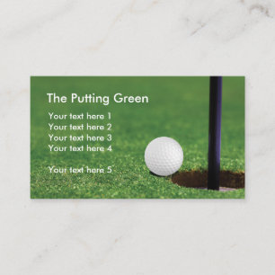 Carte De Visite Golf Putting Green Golf Ball