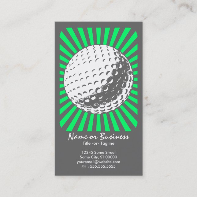 Carte De Visite golf : rétros rayons : (Devant)