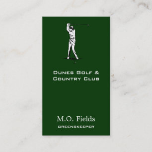 Carte De Visite Golfeur Silhouette Sportif Professionnel Sophistiq