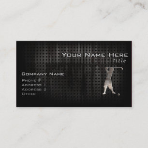 Carte De Visite Golfeur vintage ; Cool