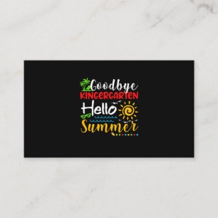 Carte De Visite Goodbye Kindergarten Hello Summer Graduation