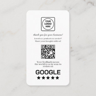 Carte De Visite Google Avis QR   Lien de retour personnalisé pour 