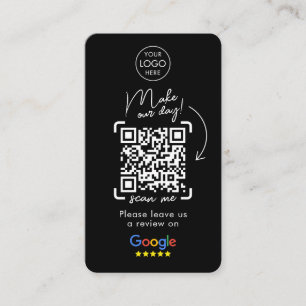 Carte De Visite Google Avis   Revue de l'entreprise   QR Code Busi