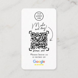Carte De Visite Google Avis   Revue de l'entreprise   QR Code Busi